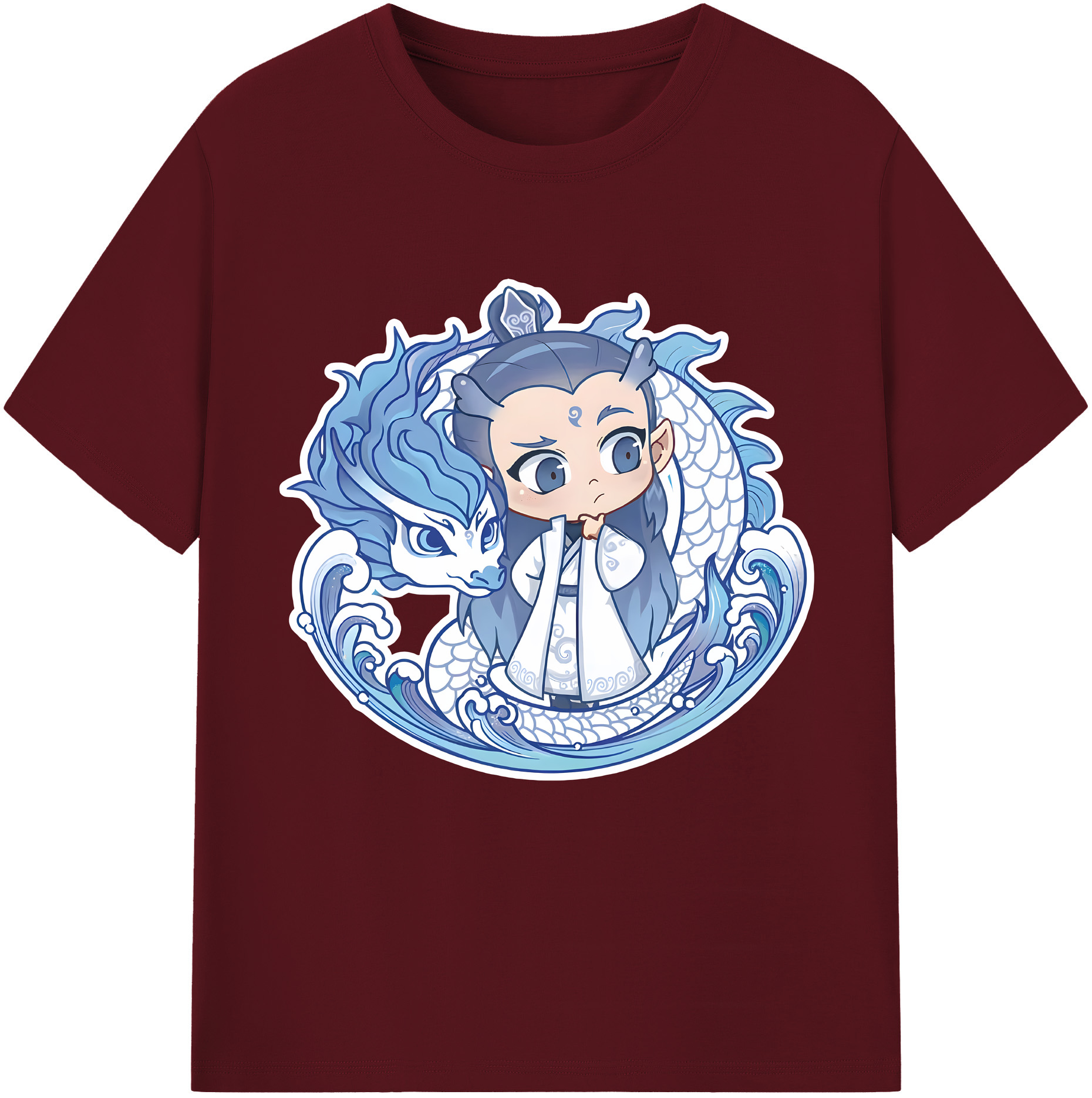 （画像用） Ne Zha 2 ナタ 魔童の大暴れ 綿100％半袖Tシャツ（フロントプリント）